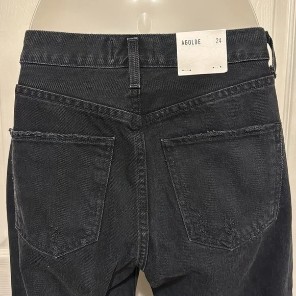 Agolde Cherie High Rise Straight Denim Jeans Distortion Size 24 - Picture 5 of 16
